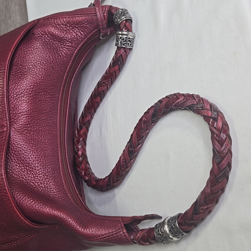 Brighton Metallic Dark Red Shoulder Bag - Picture 7 of 10